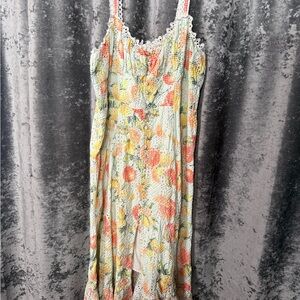 Anthropologie Ruffled Eyelet Dress